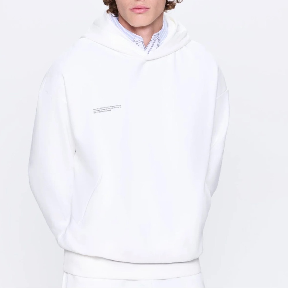 🥛Pangaia 365 Mid-weight Off-White Unisex Hoodie Sweatshirt, Size Medium - Picture 6 of 16